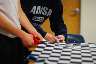 Members of AMSAs NHS chapter currently are making blankets for veterans.