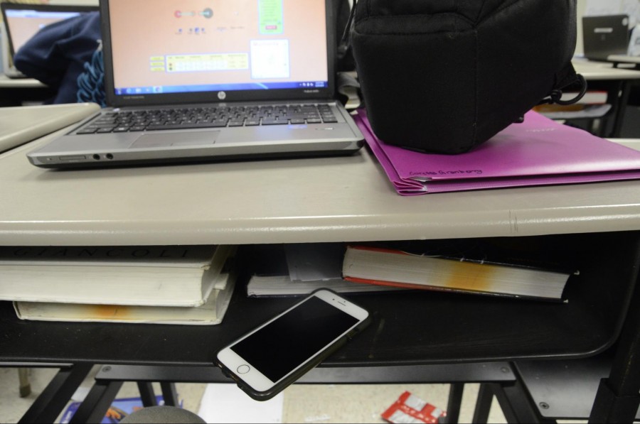 According to AMSA policy, students need to store their cell phones in lockers all day. They cant be in the classroom without express permission.