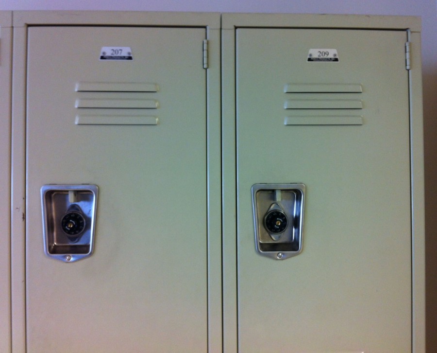 School lockers now have built-in locks to increase security.