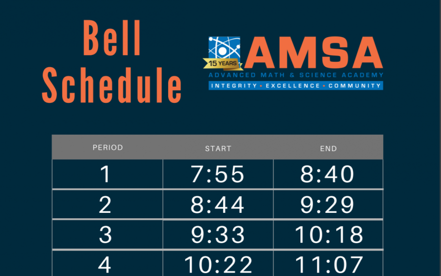 AMSA adopted a new bell schedule shortening the day and passing time between classes.