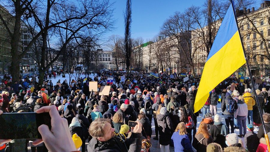 Protests against the Russian invasion have occurred throughout the world, including in Finland.